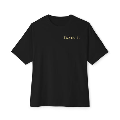 Reyne L. Unisex Oversized Boxy Black Tee